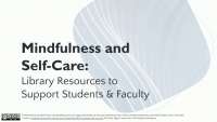 Mindfulness and Self-care: Library Resources to Support Students and Faculty icon