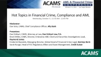 Hot Topics in Financial Crime, Compliance and AML  icon