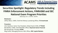 Securities Spotlight: Regulatory Trends Including FINRA Enforcement Actions, FINRA360 and SEC National Exam Program Priorities  icon