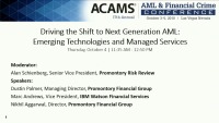 Driving the Shift to Next Generation AML: Emerging Technologies and Managed Services icon