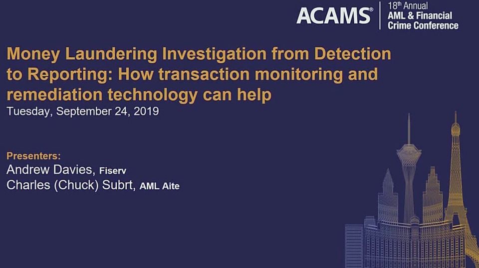 Money Laundering Investigation from Detection to Reporting: How Transaction Monitoring and Remediation Technology Can Help icon
