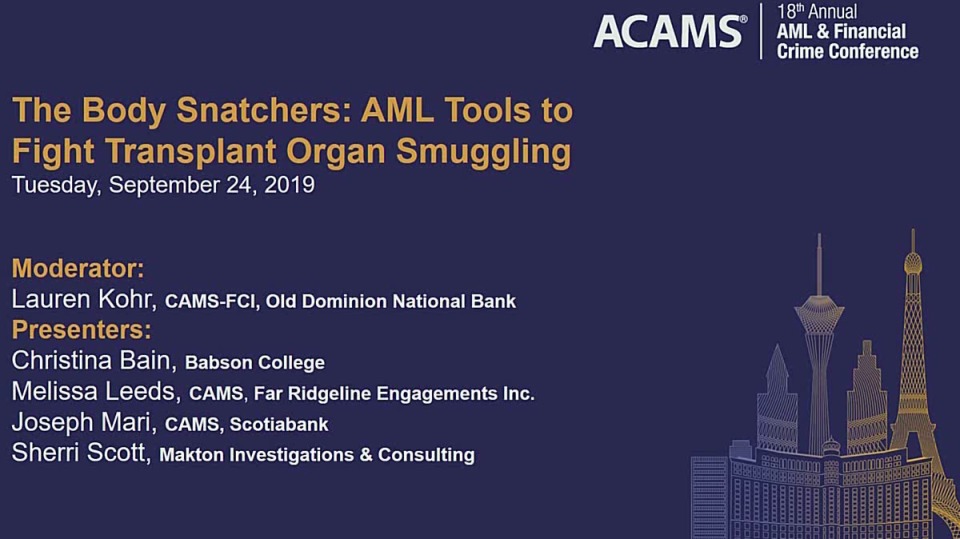 The Body Snatchers: AML Tools to Fight Transplant Organ Smuggling  icon