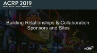 Building Relationships & Collaboration:  Sponsors and Sites icon