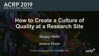 How to Create a Culture of Quality at a Research Site icon