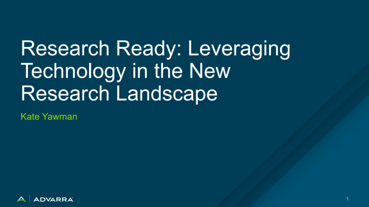 techXpo Session -- Research Ready: Leveraging Technology in the New Research Landscape