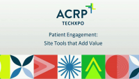 techXpo hosted by RealTime Clinical Trial Management Systems: Site Tools That Add Value for Study Participants Leading to Improved Retention, Regulatory Compliance and Higher Quality Data icon
