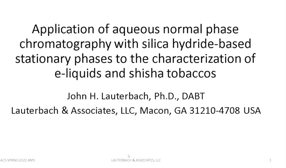Applciation of aqueous normal phase chromatography with silica hydride