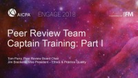 Peer Review Team Captain Training: Part I