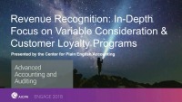 Revenue Recognition: In-Depth Focus on Variable Consideration & Customer Loyalty Programs