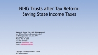 NING Trusts After Tax Reform:  Saving State Income Taxes icon