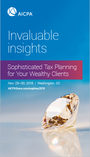 Sophisticated Tax Planning for Your Wealthy Clients 2018 icon