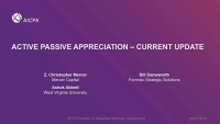 Active Passive Appreciation - Current Update 