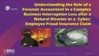 Role of a Forensic Accountant in a Complex Business Interruption/Cyber/Fraud Insurance Claim