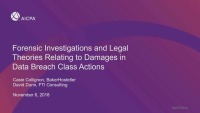 Forensics Investigations and Legal Theories Relating to Damages in Data Breach Class Actions