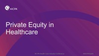 Private Equity and Health Care Investments icon