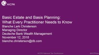 Basic Estate & Basis Planning: What Every Practitioner Needs to Know icon