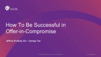 How to be Successful at Offers-in-Compromise