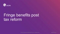 Fringe Benefits Post Tax Reform