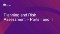 Risk Assessment and Planning Part I 
