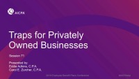Traps for Privately Owned Business
