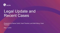 Legal Update and Recent Court Cases
