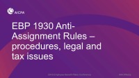 Anti-Assignment Rules - Procedures, Legal and Tax Issues