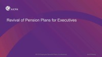Revival of Pension Plans for Executives