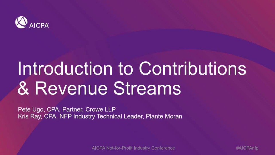 Introduction to Contributions & Revenue Streams