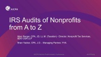 IRS Audits of Nonprofits from A to Z