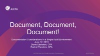 Document, Document, Document!