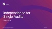 Independence for Single Audits