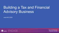Building a Tax and Financial Planning Advisory Business Workshop - Day 1