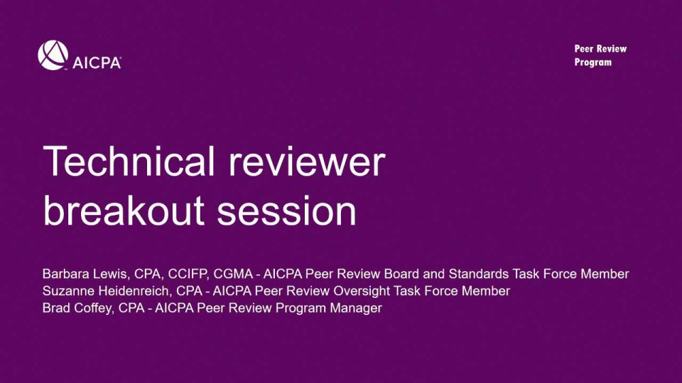 Technical Reviewers