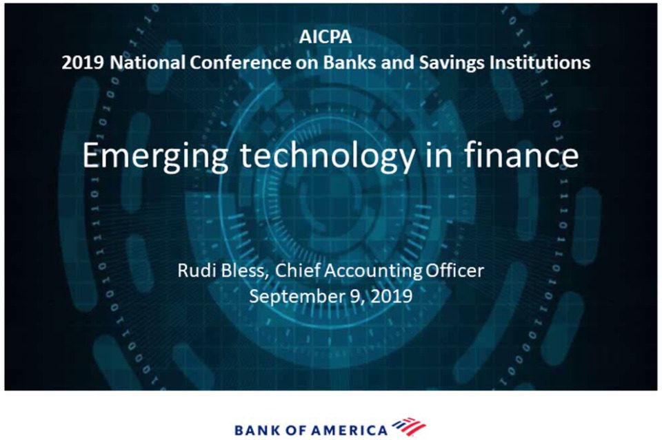 Applying Emerging Technologies in Finance at Bank of America