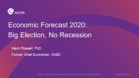Welcome & Introductory Remarks | Economic Forecast 2020: Big Election, No Recession  icon