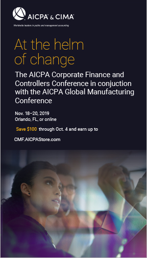 Corporate Finance, Controllers and Global Manufacturing Conferences 2019 icon