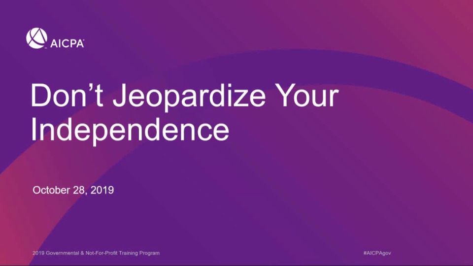 Don't Jeopardize Your Independence