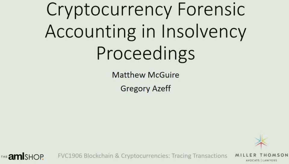 Blockchain & Cryptocurrencies: Tracing Transactions