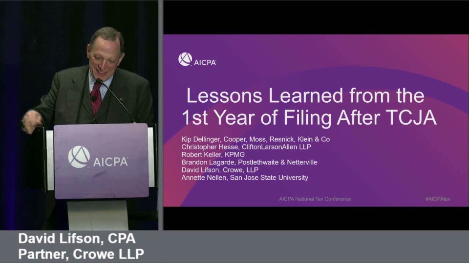 Lessons Learned from the 1st Year of Filing After TCJA icon