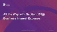 All the Way with 163(j) Business Interest Expense