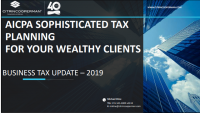Welcome & Introductions | Business Tax Update