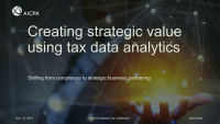 Create Strategic Value Using Tax Data Analytics icon
