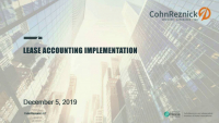 Lease Accounting Implementation (Repeat of COR1915)