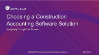 Selecting a Construction Accounting Software Solution