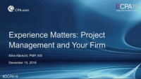 Experience Matters: Project Management and Your Firm icon