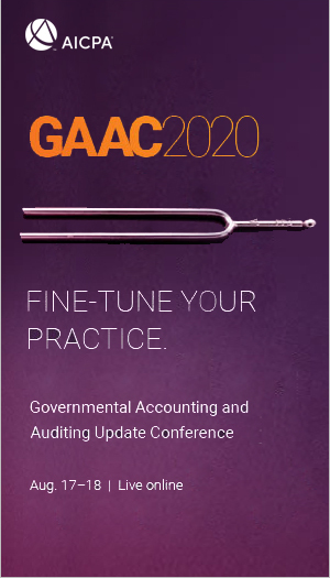AICPA Governmental Accounting & Auditing Update Conference 2020 icon