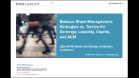 Balance Sheet Management: Strategies vs. Tactics for Earnings, Liquidity, Capital, and ALM