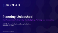 Panel: Planning Unleashed - Peer Perspectives for Improving Your Budgeting, Planning & Forecasting (sponsored by Syntellis Performance Solutions)