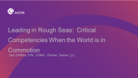 Leading in Rough Seas:  Critical Competencies When the World is in Commotion