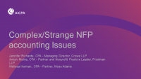 Complex/Strange NFP Accounting Issues icon